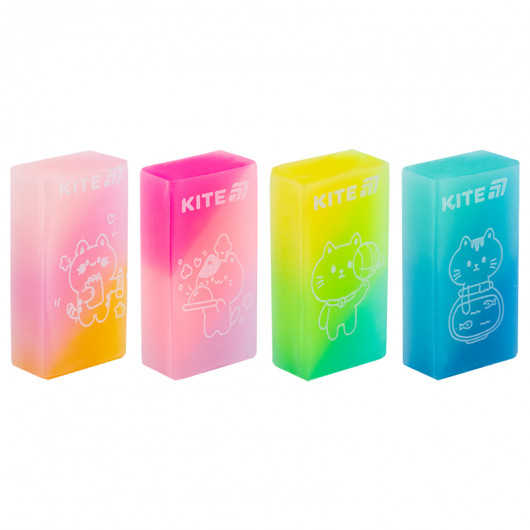 Ластик цветной Jelly cat, ассорти Kite - фото 3