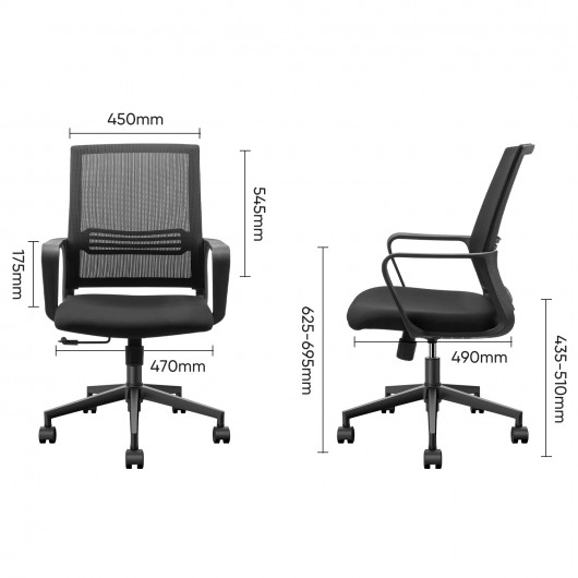 Кресло офисное эргономичное DELI STAFF CHAIR (4501), черн. DELI - фото 6