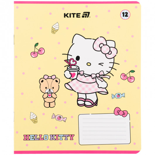 Зошит 12 арк., кл., гібр. лак + УФ лак, Hello Kitty-1 (HK25-232-1) Kite — фото 13