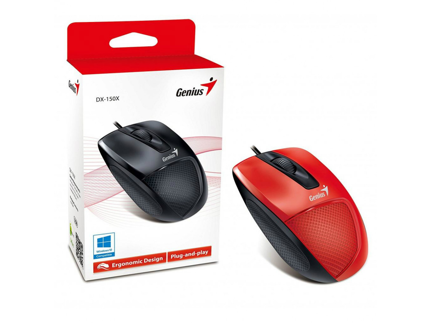 Миша USB оптична DX-150X, черв. Genius - фото 3