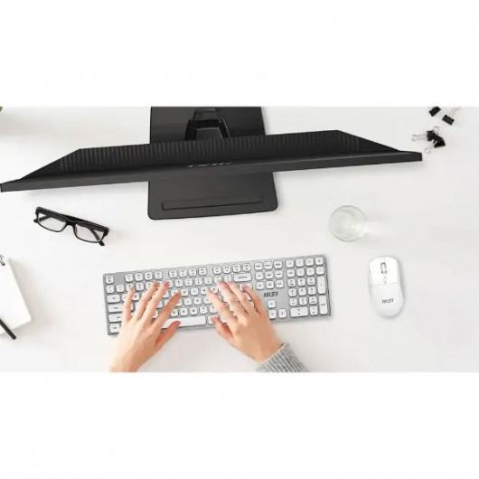 Набор беспроводной клавиатура + мышь FORGE K210 W COMBO WHITE UA, 2,4ГГц., укр./анг., бел. MSI - фото 5
