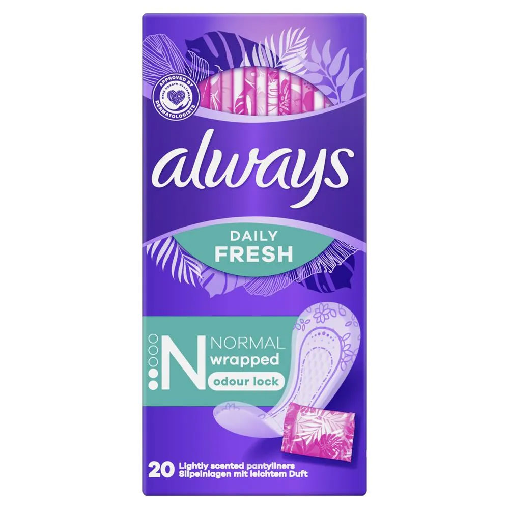 Прокладки щоденні гігієнічні в індивідуальній упаковці Daily Fresh Normal Single, 20шт./уп. Always — фото 1