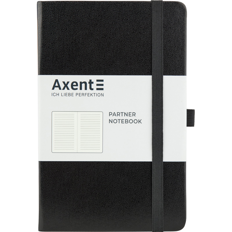 Книга записная Partner А5 (125*195мм.), 96л., лин., черн. Axent - фото 6