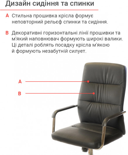 Крісло для персоналу Натан CH TILT, чорн. АКЛАС — фото 12
