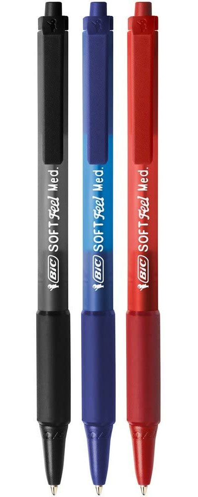 Ручка шариковая автоматическая Soft Feel clic Grip, корпус син., стержень син. Bic - фото 6