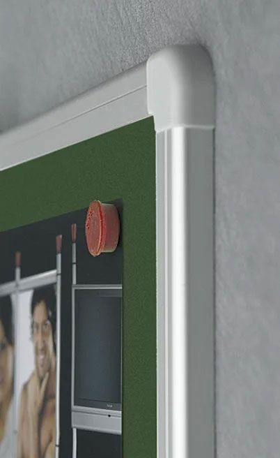 Шкільна дошка магнітно-крейдова X-line 120*180см. TKX1218, алюмін. рамка, лакована поверхня, зелен. 2x3 — фото 5