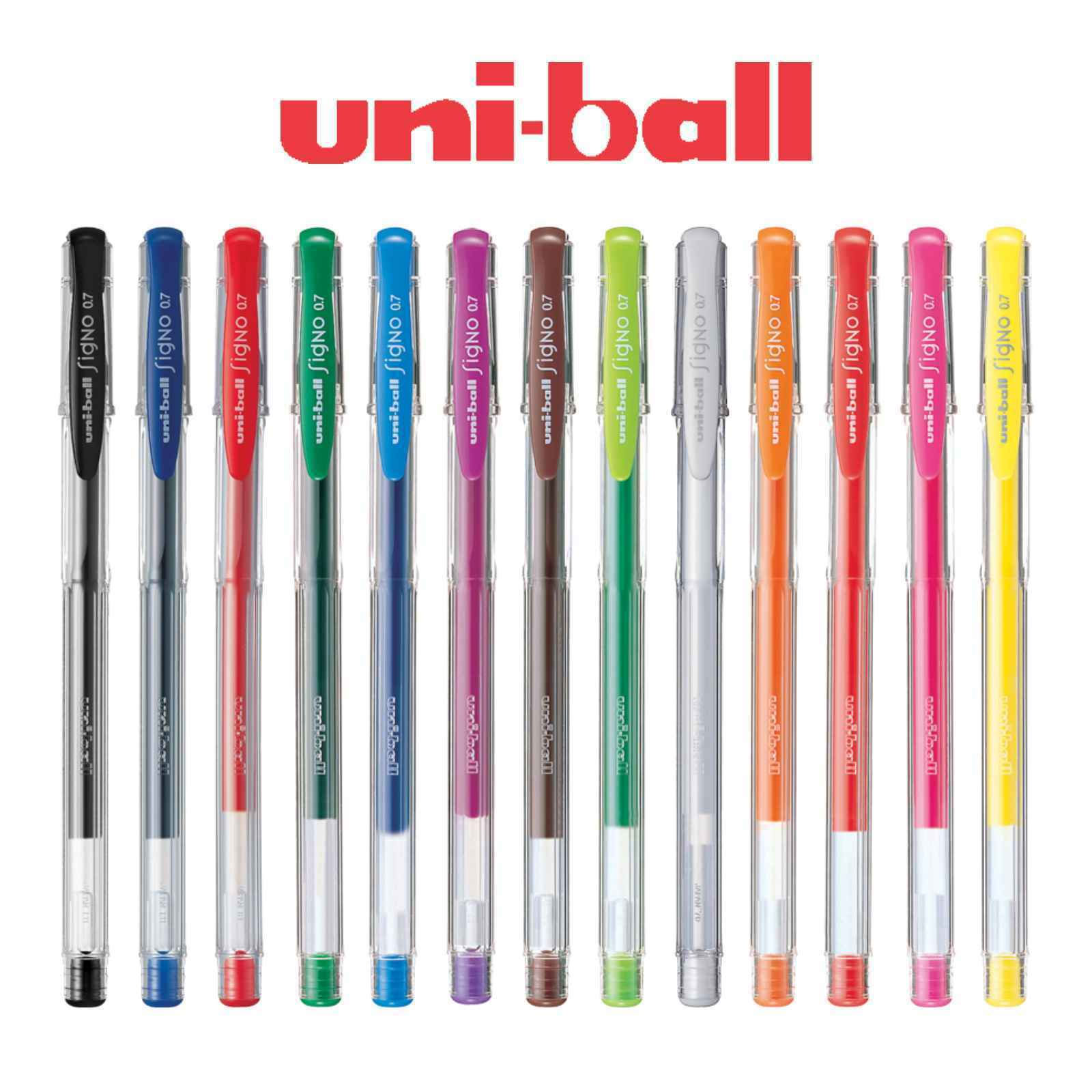Гелевая ручка Uni-ball Signo fine, 0,7мм., корпус прозр., стержень син. Uni - фото 5