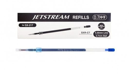 Стержень для роллера uni-ball Jetstream, длинный, 0,7мм., син. Uni - фото 4
