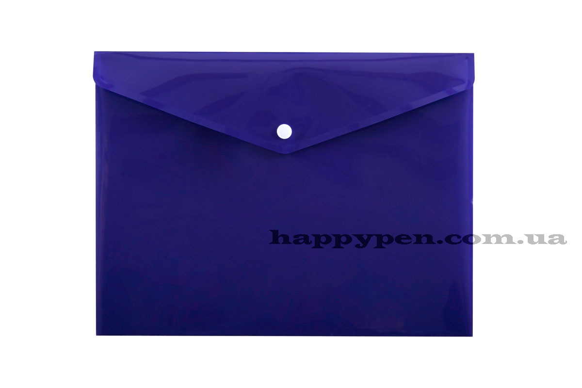 Папка-конверт на кнопці з розширенням А4 (330*260мм), PP-116, товщина 180мкм., фіолет. Penmate - фото 1