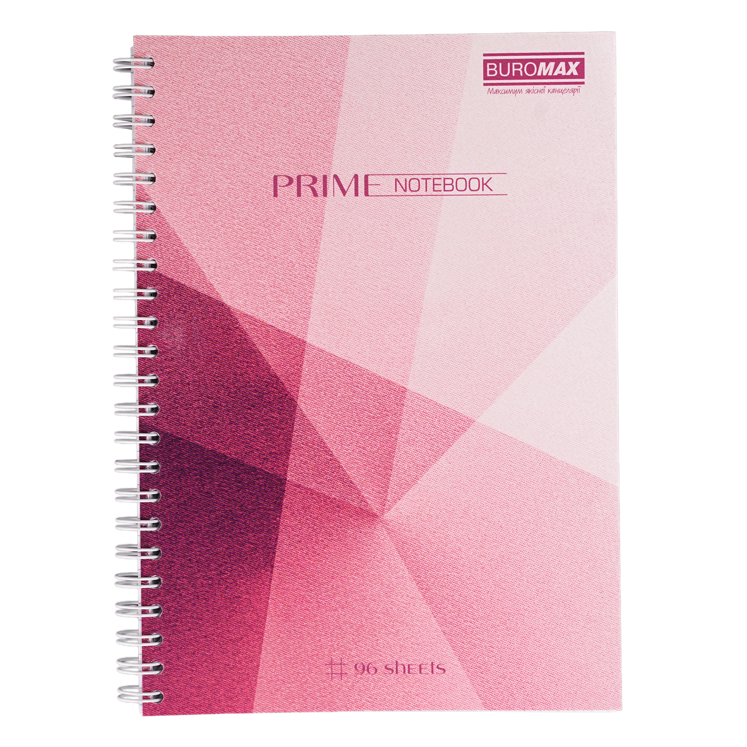 Тетрадь для записей PRIME, А5, 96 л., клетка, картонная обложка, розовая BuroMax - фото 1