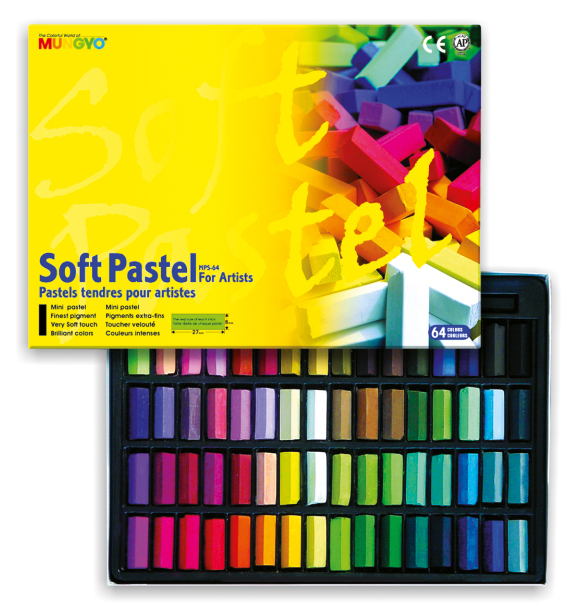 Пастель сухая 64цв., короткая, MPS-64 Mungyo - фото 1