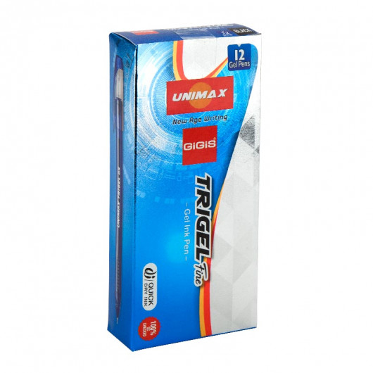 Гелавая ручка Trigel, тонированный корпус, 0,5, стержень черный Unimax - фото 3