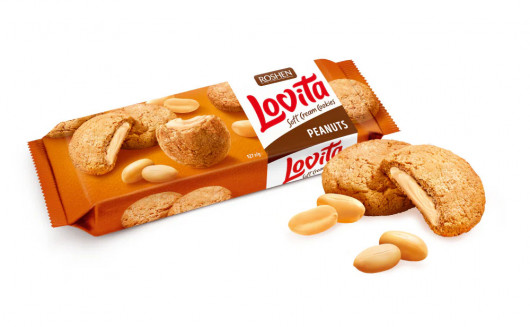 Печенье Lovita Soft Cream Cookies Peanut, 127гр. Roshen - фото 2