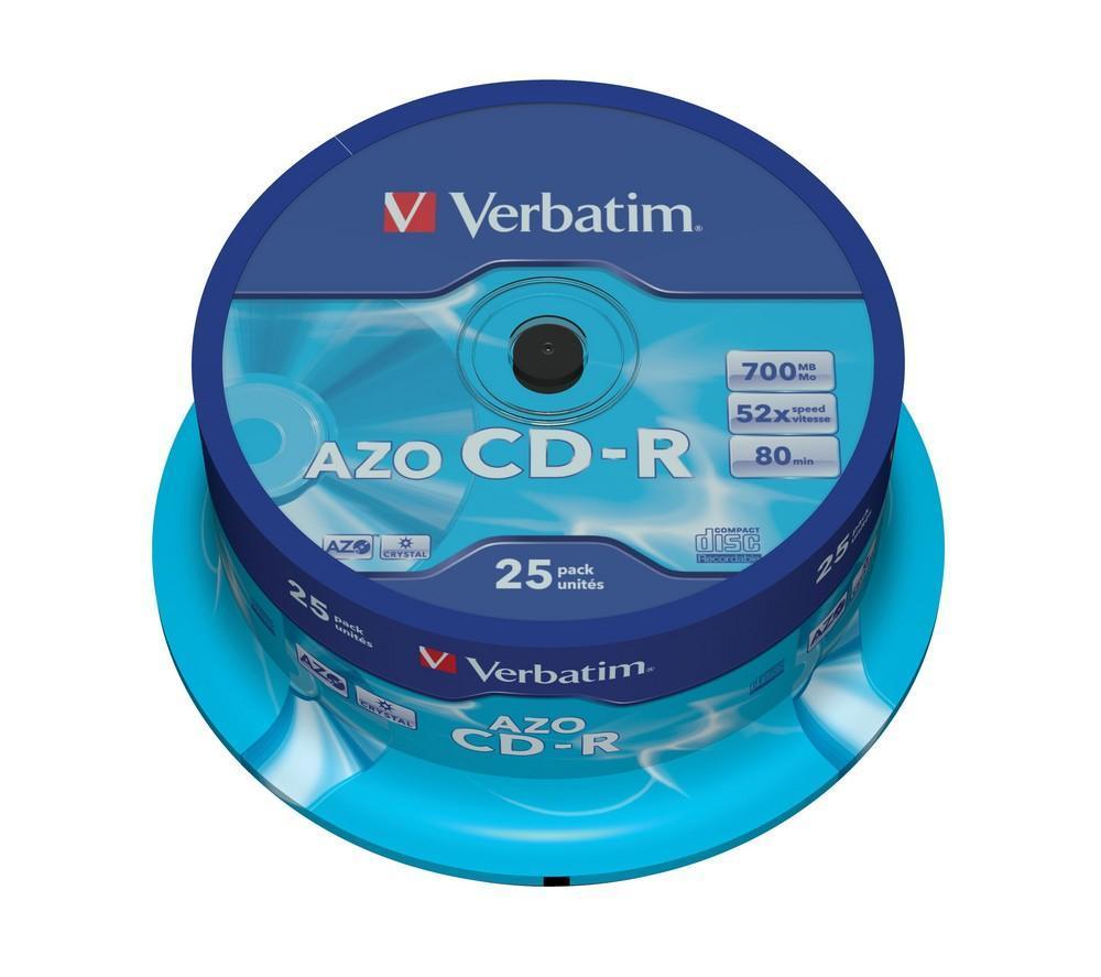 Диск CD-R 700Mb/80min 52x 25шт/уп. Cake Box Verbatim - фото 2