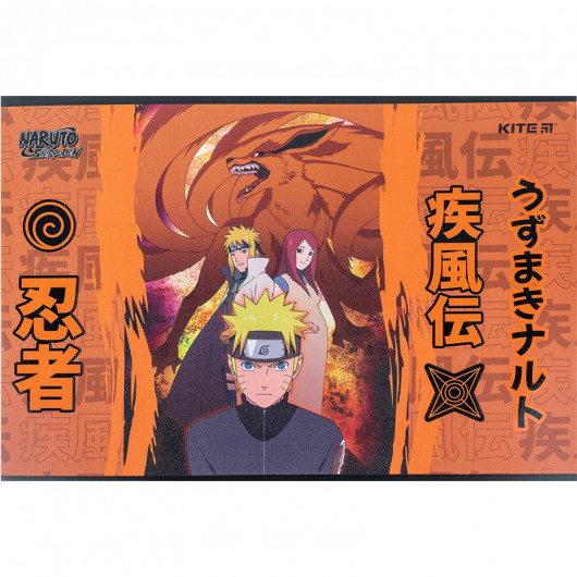 Зошит для малювання, 12 арк., скоба, гібр. лак + УФ лак, «Naruto» Kite — фото 10