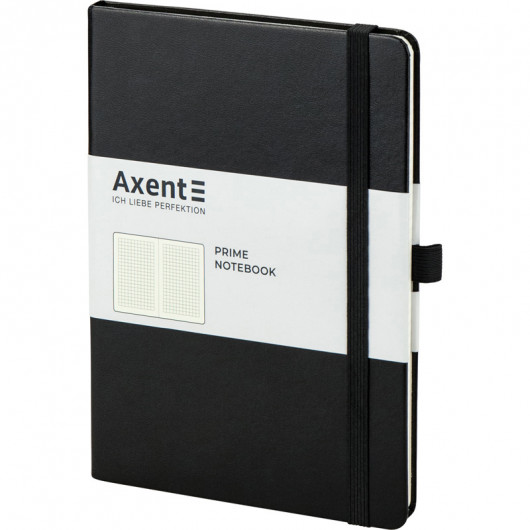 Книга записна Partner Prime А5 (145*210мм.), 96арк, кліт, чорн. Axent — фото 8