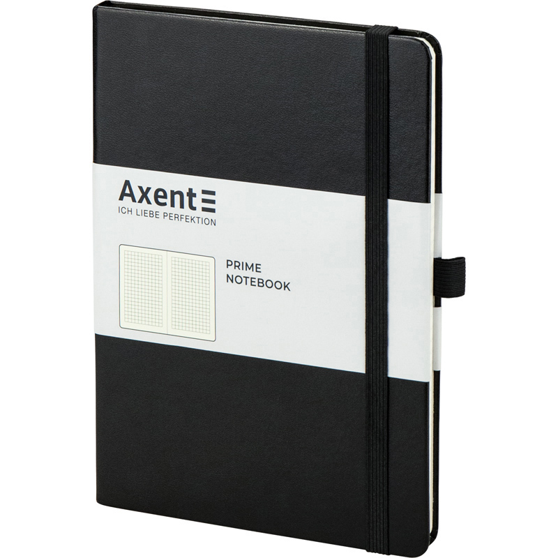 Книга записна Partner Prime А5 (145*210мм.), 96арк, кліт, чорн. Axent — фото 8