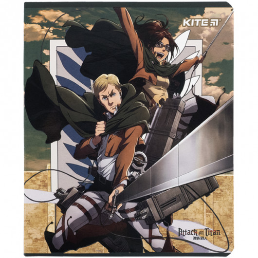 Тетрадь 24 лист.,кл., софт тач + УФ лак, Attack on Titan (AT24-238) Kite - фото 11