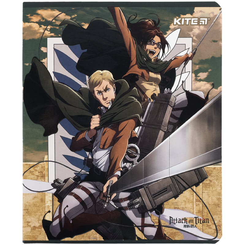 Тетрадь 24 лист.,кл., софт тач + УФ лак, Attack on Titan (AT24-238) Kite - фото 11