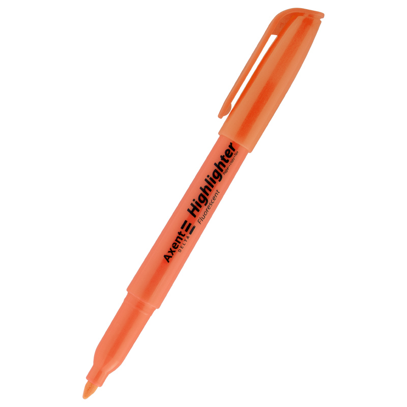 Маркер текстовый Highlighter D2503, 2-4 мм клиноп., оранжевый Axent Delta - фото 3