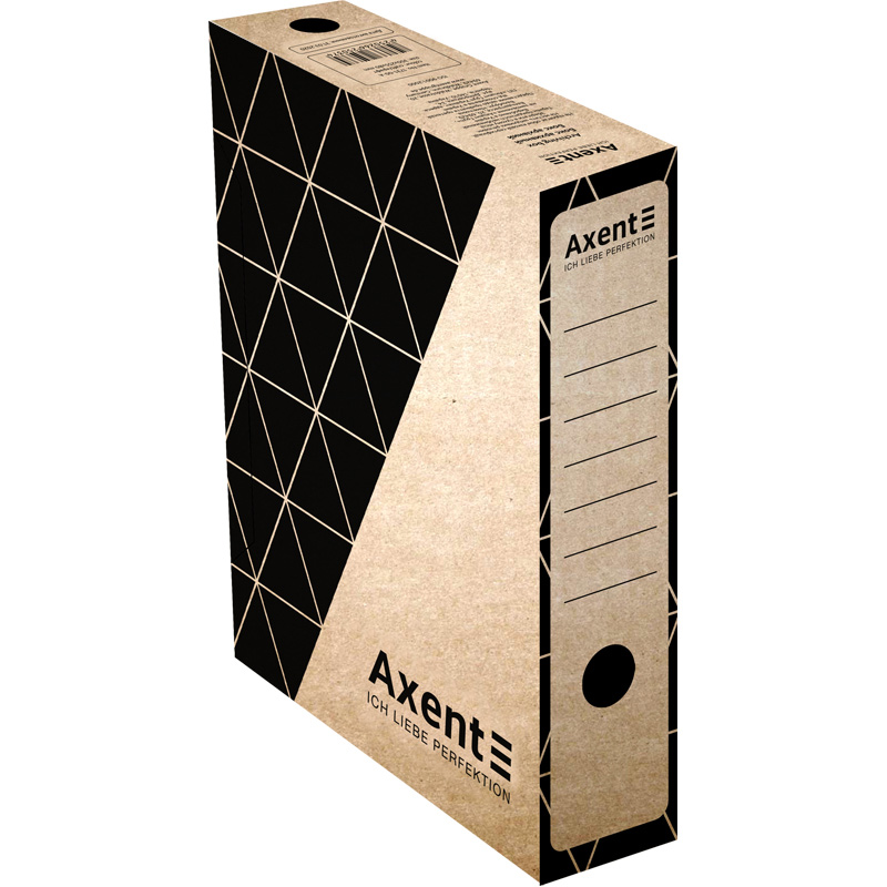 Коробка архивная А4, 80мм., коричн. Axent - фото 3