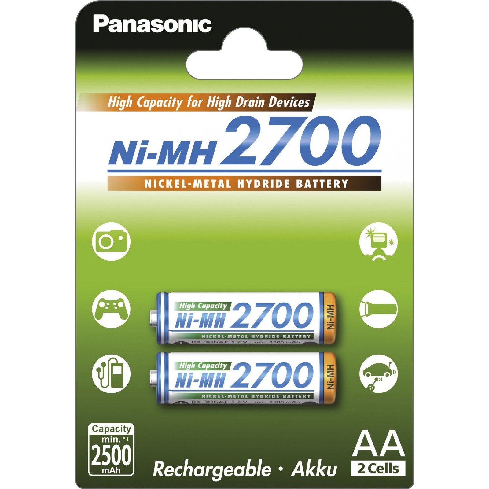 Акумулятор AA 2700mAh NiMh., 2шт./уп. Panasonic - фото 4