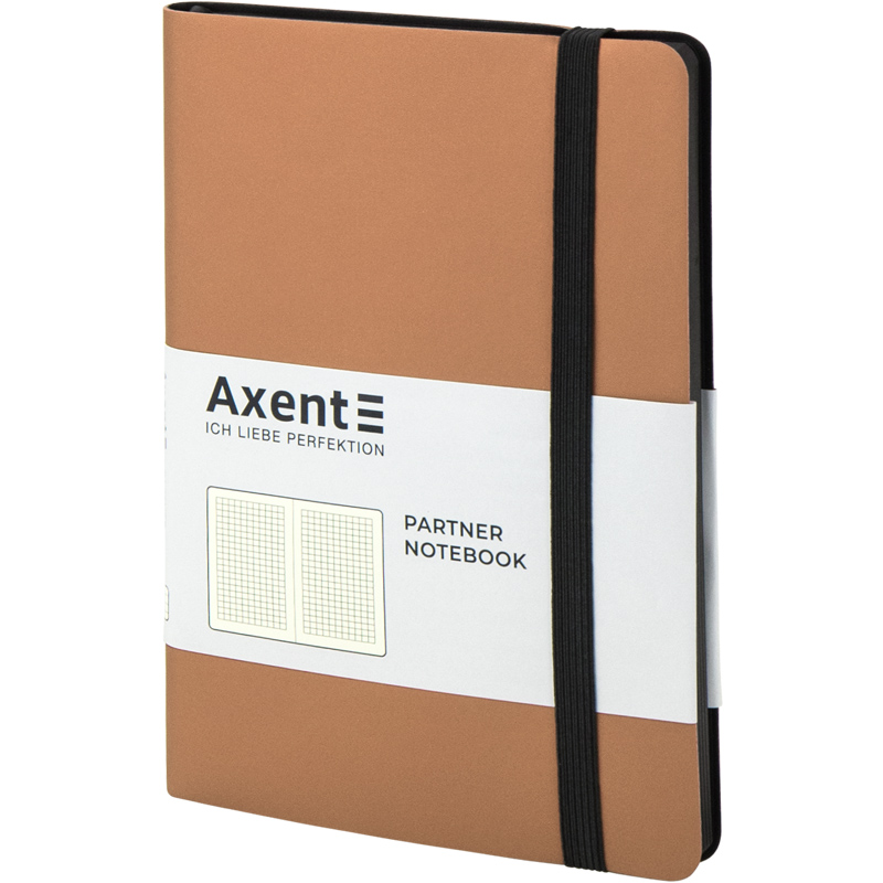 Книга записна Partner Soft, 125*195, 96арк, кліт, золота Axent — фото 9