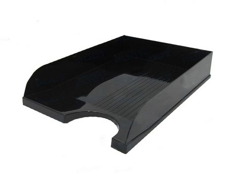 Лоток горизонтальный для бумаг ЛГ-04, черный КиП - фото 1