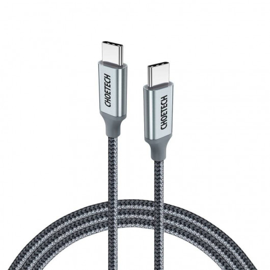 Кабель USB Type-C - Type-C, PD 100W, 1,8м., (XCC-1002), сірий CHOETECH — фото 2