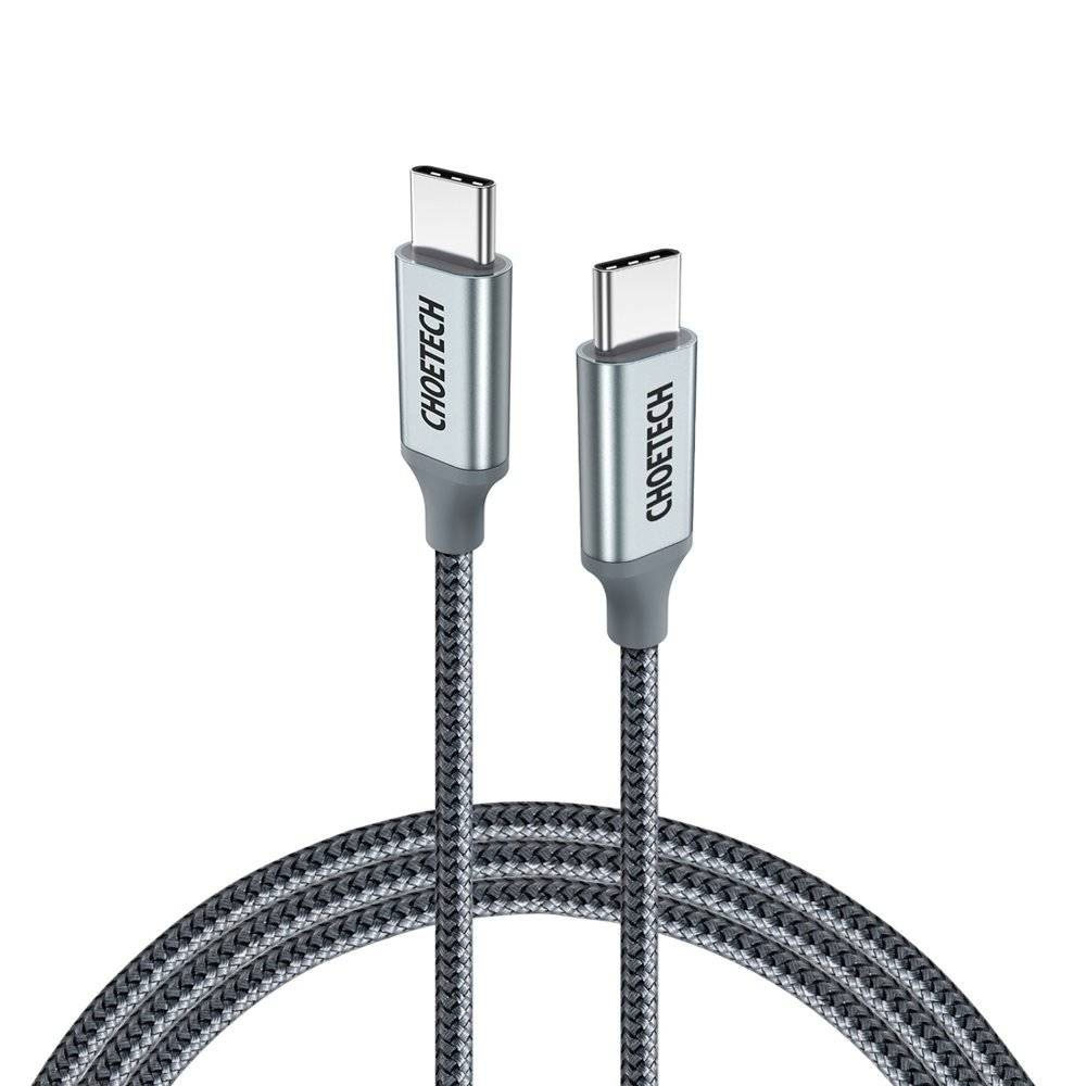 Кабель USB Type-C - Type-C, PD 100W, 1,8м., (XCC-1002), сірий CHOETECH — фото 2