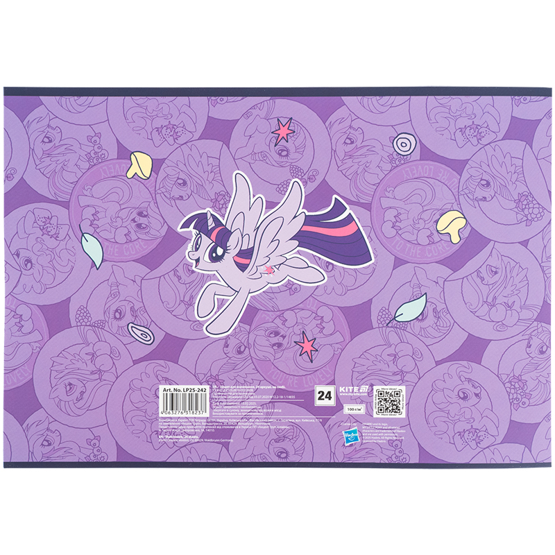 Зошит для малювання, 24 арк., скоба, софт тач + УФ лак, Little Pony (LP25-242) Kite — фото 10