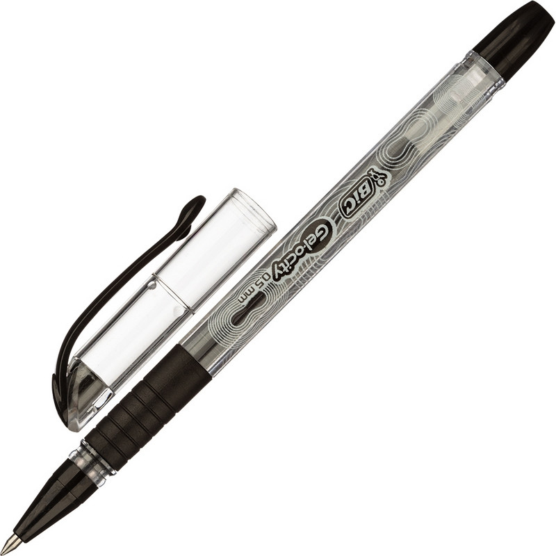Гельова ручка Gel-Ocity Quick Sticl, 0,5мм., корпус, проз., ст , чорн. Bic — фото 6
