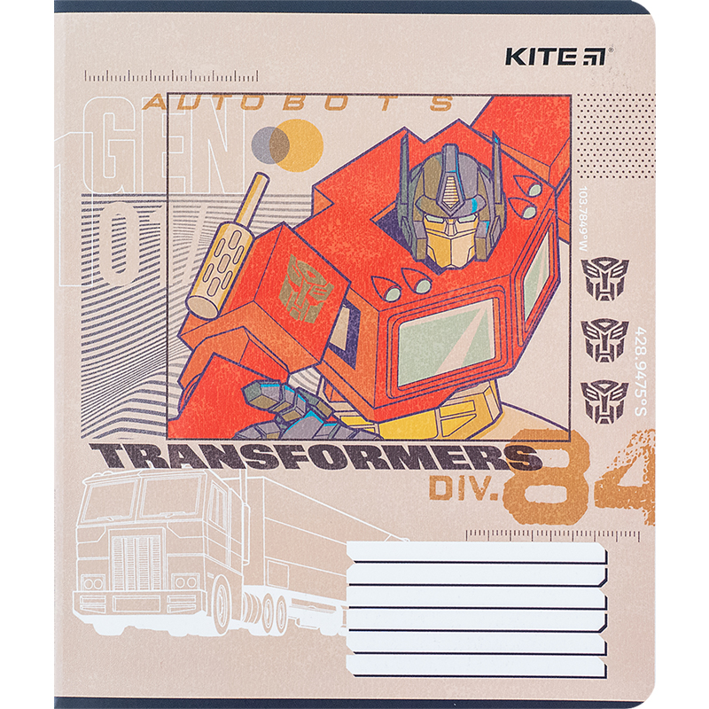 Тетрадь 18 лист., в кл., гибр. лак + УФ лак, Transformers (TF24-236) Kite - фото 17