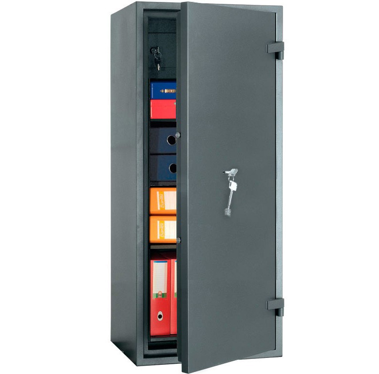 Сейф зламостійкий (1230*440*430мм.) з ключовим замком, 2 полиці, 1 клас, Кварцит.120T, графіт Valberg - фото 3