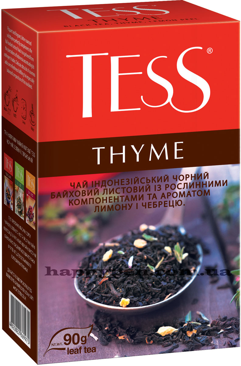 Чай черный ароматизированный Thyme, 90г. Tess - фото 1