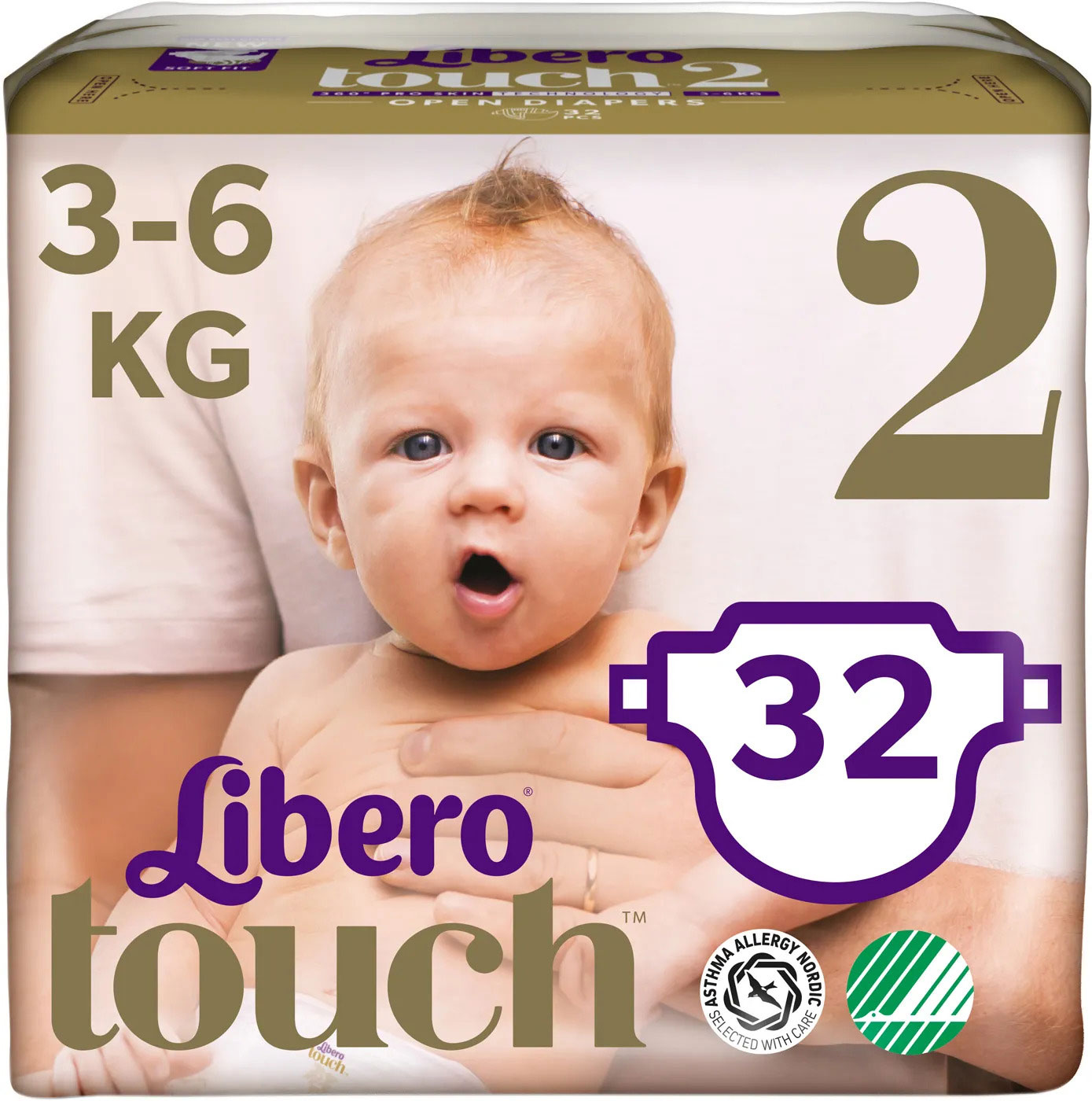 Подгузники детские Libero Touch 2 (3-6 кг), 32шт/уп. (7322541070315) Libero - фото 1