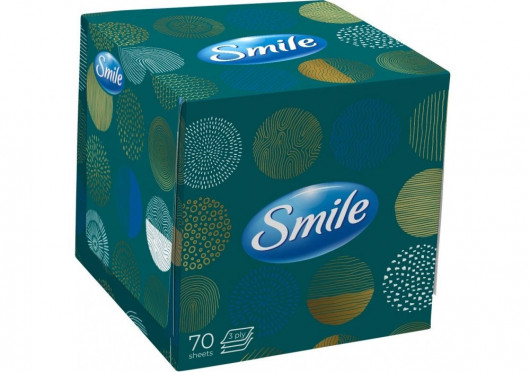 Салфетки косметические 3-х сл., 70шт./уп. в кубе Smile - фото 5