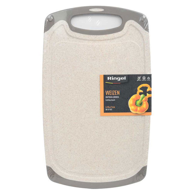 Дошка кухонна пластикова Weizen, 40х24,5х0,8см. (RG-5118/3) RINGEL — фото 1