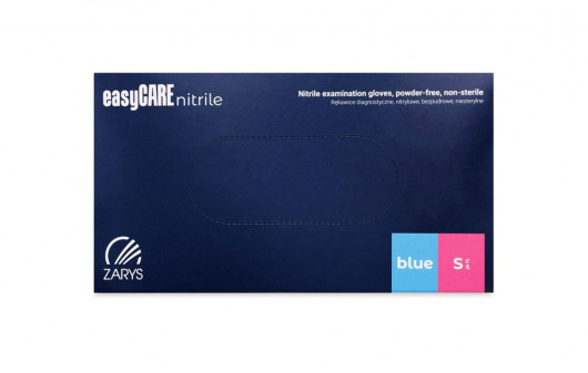 Перчатки нитриловые неопудренные easyCARE nitrile (3.5г), разм. S, 100шт./уп., голуб. ZARYS - фото 2