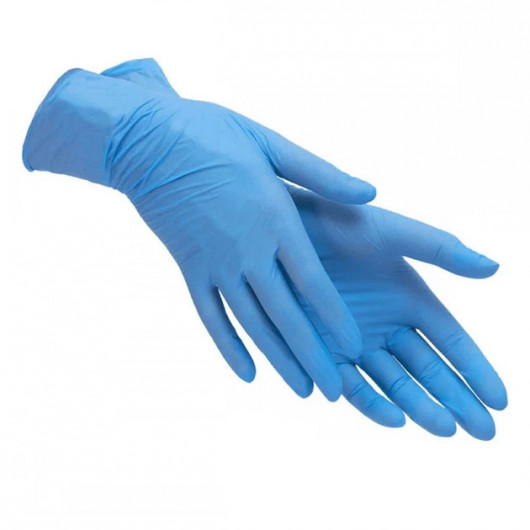 Перчатки нитриловые неопудренные easyCARE nitrile (3.5г), разм. S, 100шт./уп., голуб. ZARYS - фото 4