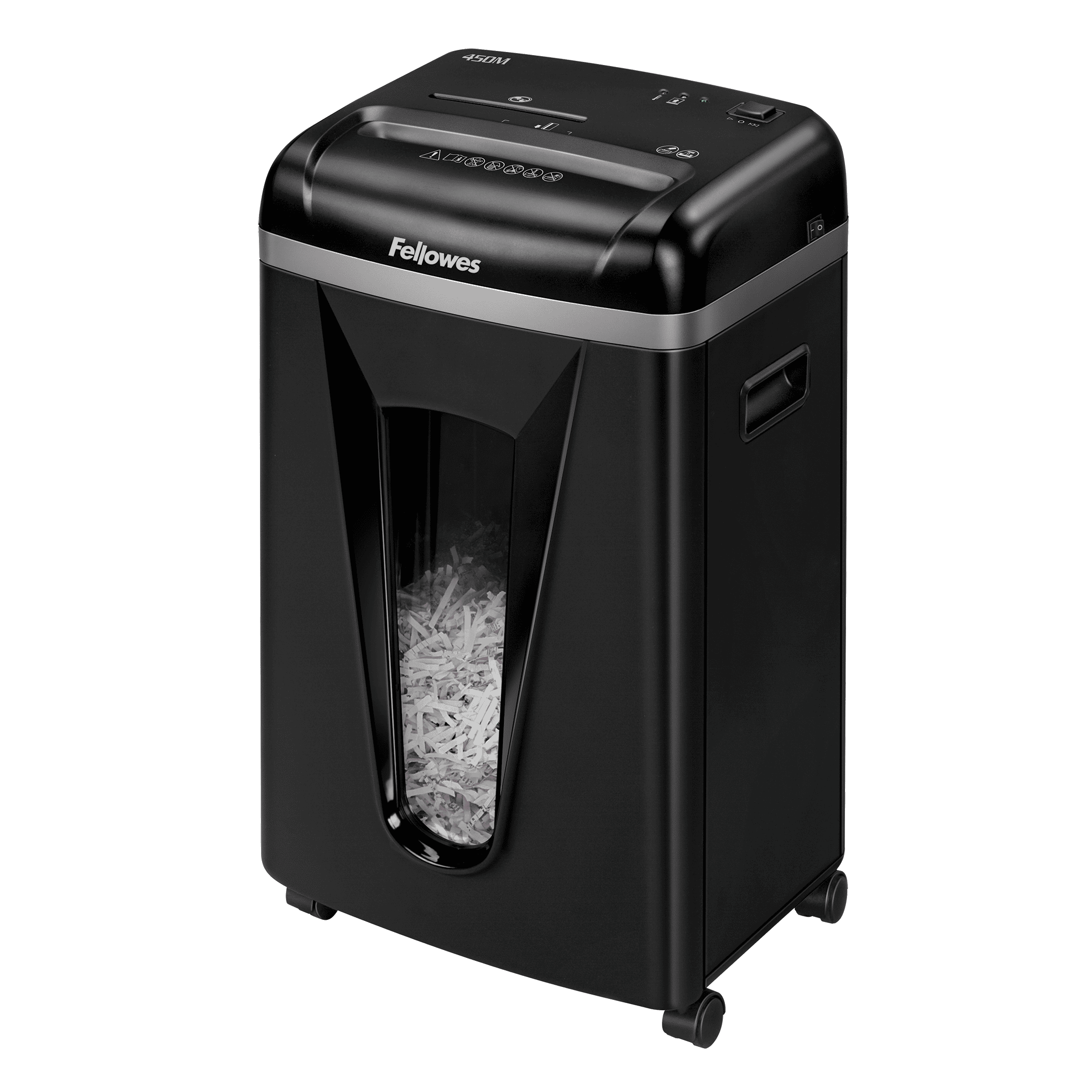 Уничтожитель документов Microshred 450M, 9 лист., фрагменты 2*12мм., корзина 22л. FELLOWES - фото 1