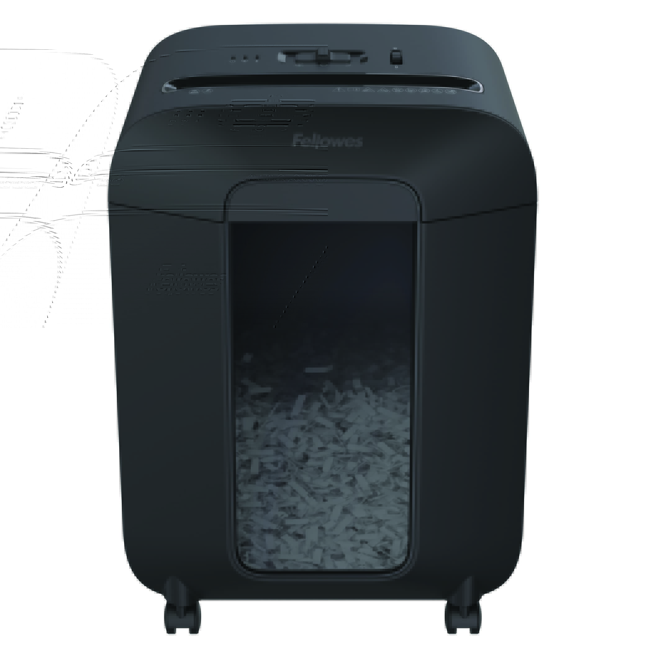 Знищувач документів LX85 black, 12 арк, секр. P-4, фрагменти 4*40мм., корзина 19л. FELLOWES — фото 4