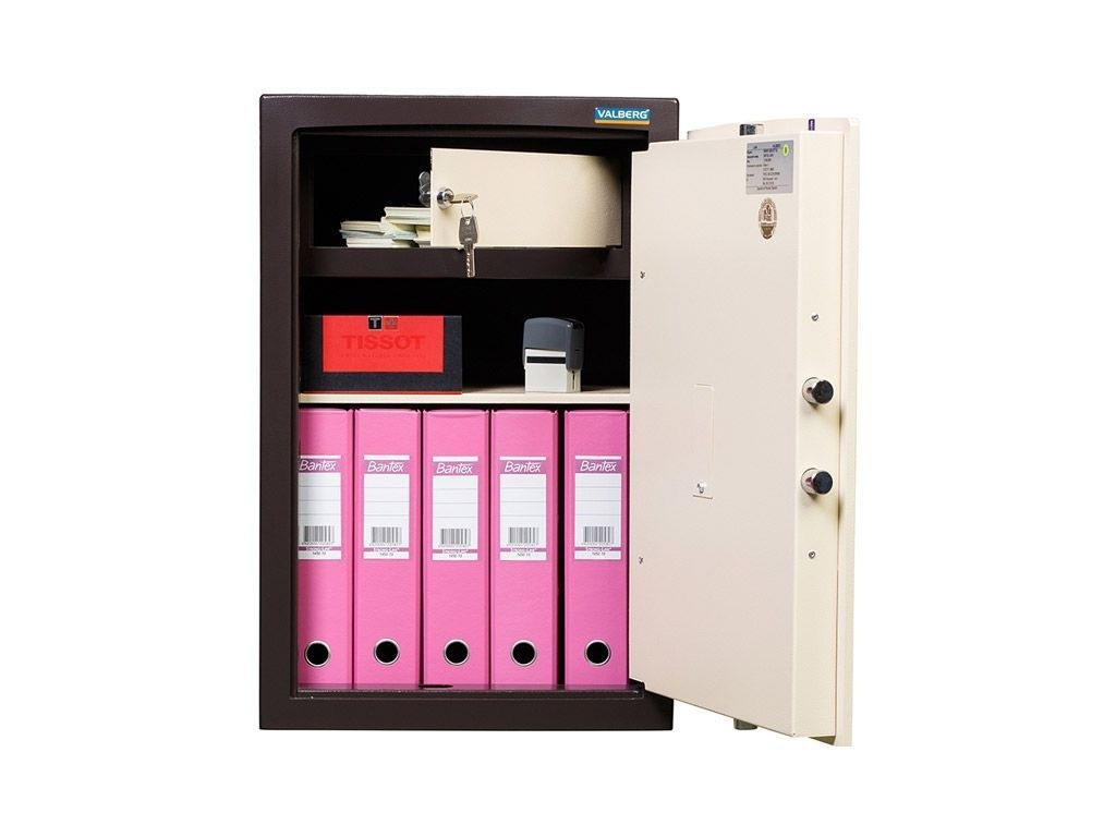 Сейф взломостойкий (670*440*380мм.) электронный кодовый замок, 1 полка, 1 класс, ASК-67T EL new, беж Valberg - фото 1