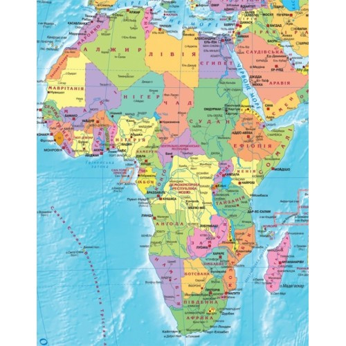 Карта Світу політична, 98*68см, м-б: 1:35 000 000, ламінація Україна - фото 1