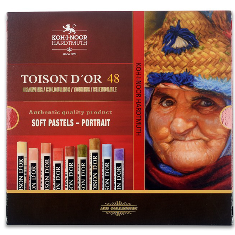 Пастель суха 48 кольорів, TOISON D'OR 8516048008KS, Portrait Koh-i-noor — фото 3