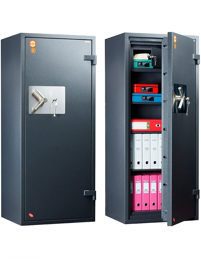 Сейф огневзломостойкий (1652*701*580мм.) ключевой замок, 3 полки, кас/ячейка, 2 клас, Gardian 165 T, Valberg - фото 2