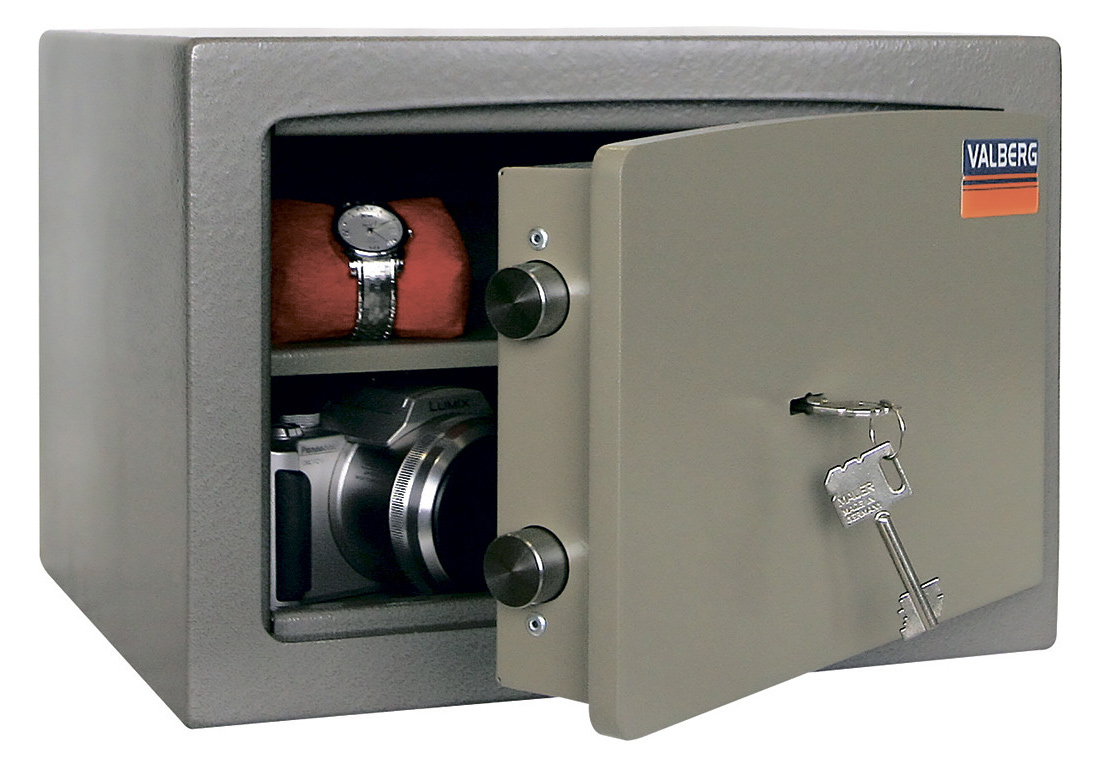 Сейф взломостойкий (250*360*310мм.) ключевой замок, 1 полка, 1 класс, ASК-25, коричн. Valberg - фото 1