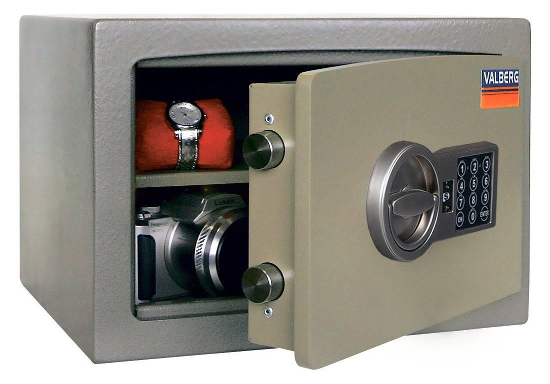 Сейф взломостойкий (250*360*310мм.) электронный кодовый замок, 1 полка, 1 класс, ASК-25 EL, коричн. Valberg - фото 1
