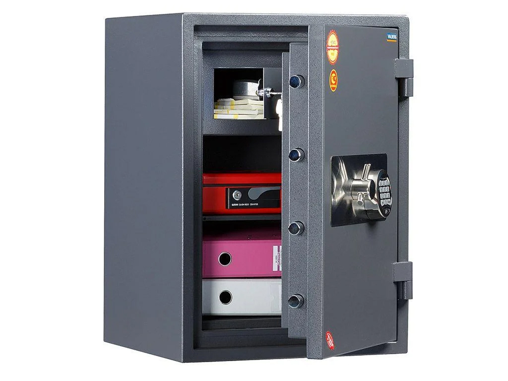Сейф огневзломостойкий (670*480*455мм.) элек/код. замок, 1 полка, кас/ячейка, 2 клас, Gardian 67T.EL Valberg - фото 1
