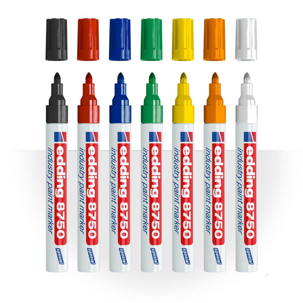 Маркер лакирующий PAINT 8750, круглое острие 2-4мм., бел. Edding - фото 5